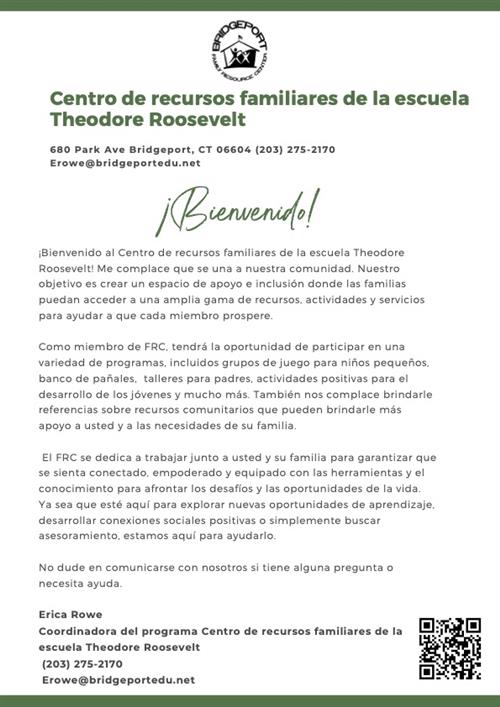 welcome letter spanish